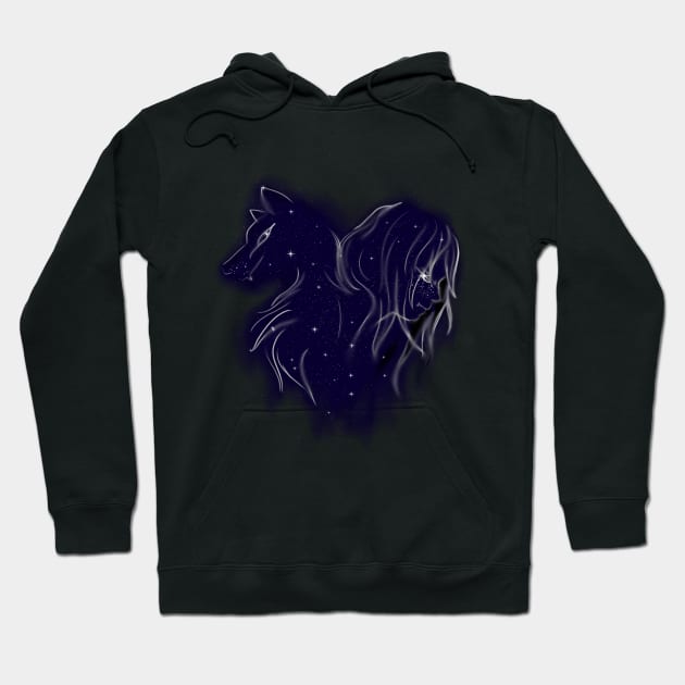 wolf girl Hoodie by theerraticmind